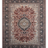Nivara - Hand Knotted Wool Rug in Rust/Ivory