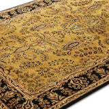 Raabta - Hand Tufted Wool Rug In Golden Yellow/Navy Blue
