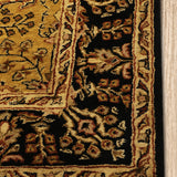 Raabta - Hand Tufted Wool Rug In Golden Yellow/Navy Blue