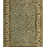 Jahan-e-Gul - Hand Tufted Wool Rug In  Pastel Green / Beige