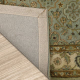 Jahan-e-Gul - Hand Tufted Wool Rug In  Pastel Green / Beige