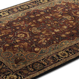 Chhaya Tarang - Hand Tufted Wool Rug In Chocolate Brown / Black