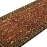 Chitvan - Hand Tufted Wool Rug In Dark Brown / Rust