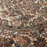 Shan-e-Chakra - Hand Knotted Silk Rug In Cream/Mushroom Brown