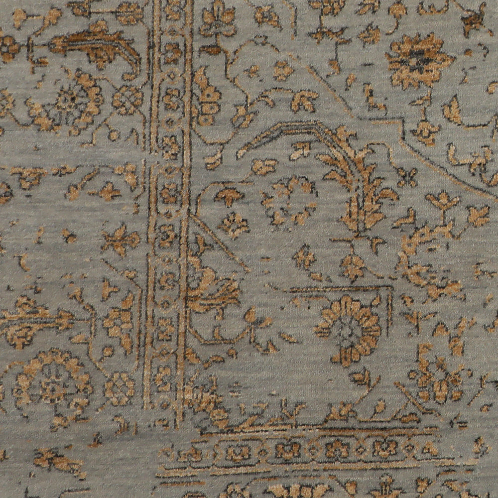 Aura - Hand Knotted Wool Rug In Grey/Cream