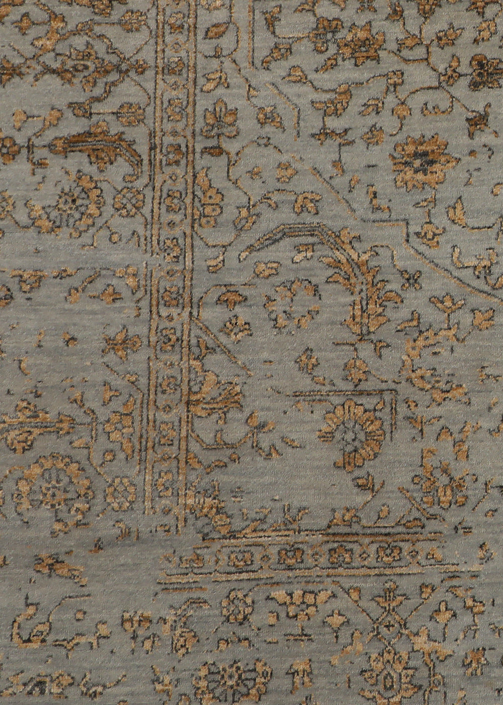 Aura - Hand Knotted Wool Rug In Grey/Cream