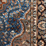 Sapphire of Persia - Hand Knotted Wool Rug In Royal Blue/Beige