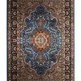 Sapphire of Persia - Hand Knotted Wool Rug In Royal Blue/Beige