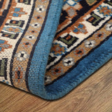 Sapphire of Persia - Hand Knotted Wool Rug In Royal Blue/Beige
