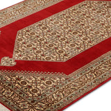 Lalish - Hand Knotted Silk Rug In Ribbon Red/Ivory