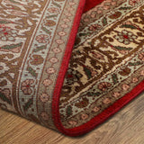 Lalish - Hand Knotted Silk Rug In Ribbon Red/Ivory