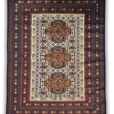 Navros - Hand Knotted Wool Rug in Red/Cream