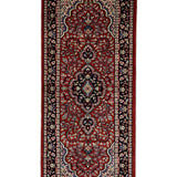 Gul-Mirvarid – Hand Knotted Wool Rug in Rust/Navy Blue