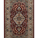 Firdaws - Hand Knotted Wool Rug In Maroon/Beige