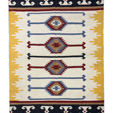 Taana Safar – Hand Woven Wool Rug in Ivory/Mustard