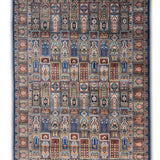 Karun - Hand Knotted Wool Rug in Cobalt Blue/Ivory