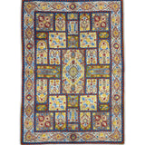 Parandaz – Chain Stitch Embroidery Cotton Rug in Cream/Red