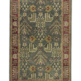 Zariyah Bloom – Hand Tufted Wool Rug in Sage Green/Maroon