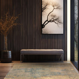 Sangarika - Hand Knotted Wool Rug In Cream/Blue
