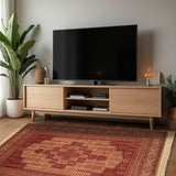 Kilimdar - Hand Knotted Wool Rug In Beige/ Brick Red