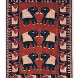 Gajendra - Hand Knotted Wool Rug in Rust/Midnight Blue