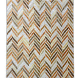 Saanjh Leher – Hand Woven Wool/Viscose Rug in Sand/Amber