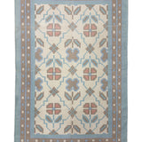 Niva Bloom – Hand Woven Cotton Rug in Powder Blue/Taupe