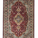 Yamira - Hand Knotted Wool Rug in Crimson Red/Ivory
