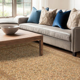 Baharestan - Hand Knotted Wool Rug In Cream/ Mushroom