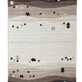 Dhara Rekha – Hand Woven Wool Rug in Taupe/Cream