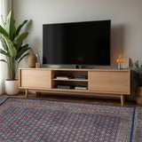 Kalyan - Hand Knotted Wool Rug in Navy Blue/Brown