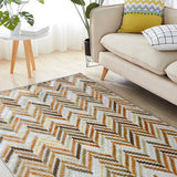 Saanjh Leher – Hand Woven Wool/Viscose Rug in Sand/Amber
