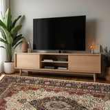 Zahra Mahal – Hand Knotted Wool Rug in Ivory/Brown