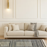 Isparta – Hand Knotted Wool Rug in Cream/Black