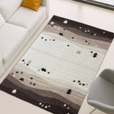 Dhara Rekha – Hand Woven Wool Rug in Taupe/Cream