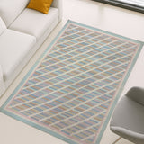 Aarohi Prism – Hand Woven Cotton Rug in Pastel Multicolor