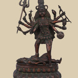 Kali over Shiva – Sculpture in Brass