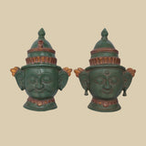 Dwara Mukha Pair – Sculpture in Brass