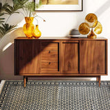 Sarab – Hand Knotted Wool Rug in Cream/Black