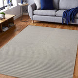 Ahaan Loom – Hand Woven Wool Rug in Stone Grey/Ivory