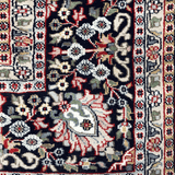Samira - Hand Knotted Wool Rug in Crimson/Midnight Blue