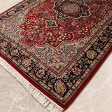 Marmara – Hand Knotted Wool Rug in Crimson Red/Navy Blue