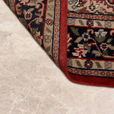 Marmara – Hand Knotted Wool Rug in Crimson Red/Navy Blue