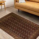 Ankara – Hand Knotted Wool Rug in Maroon/Rust