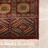 Ankara – Hand Knotted Wool Rug in Maroon/Rust