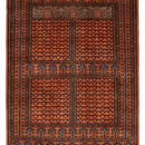 Zarveen – Hand Knotted Wool Rug in Rust/Black