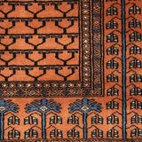 Zarveen – Hand Knotted Wool Rug in Rust/Black