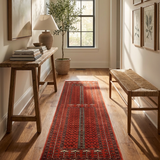 Ghazali – Hand Knotted Wool Rug in Rust/Brown