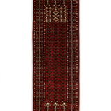 Chinar-e-Roshan – Hand Knotted Wool Rug in Wine Maroon/Cream