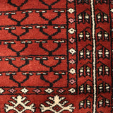 Chinar-e-Roshan – Hand Knotted Wool Rug in Wine Maroon/Cream